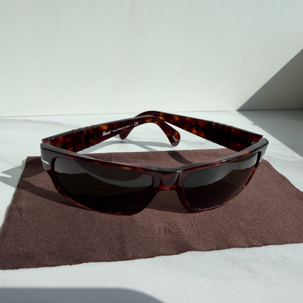 Persol Brown Sunglasses with Dark Lenses